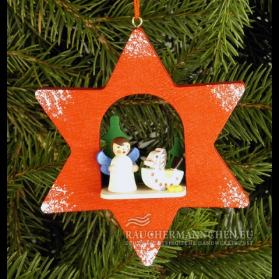 Engel im Stern Christbaumschmuck