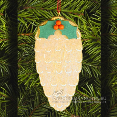 Zapfen mit Ilex Christbaumschmuck