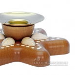 Brauner Stern Lebkuchen Kerzenhalter