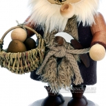 Pilzsammler Wichtel Räuchermännchen mit Korb