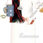 Arzt Räuchermännchen mit Teetasse und Fieberthermometer