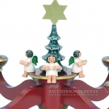 Roter Engel Adventsleuchter mit Tannenbaum und Stern