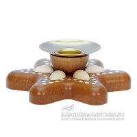Brauner Stern Lebkuchen Kerzenhalter