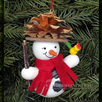 Zapfenmann Schneemann Christbaumschmuck