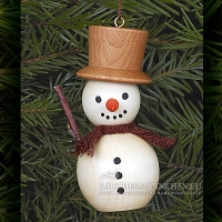 Natur Schneemann Christbaumschmuck mit Schal