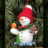 Leckereien Schneemann Baumschmuck mit Lebkuchen