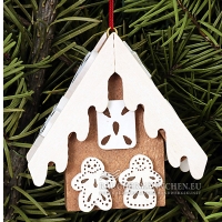 Braunes Lebkuchenhaus Christbaumschmuck