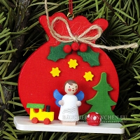 Roter Sack mit Engel Christbaumschmuck