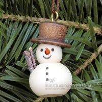 Natur Schneemann Christbaumschmuck