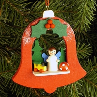 Engel in Glocke Christbaumschmuck