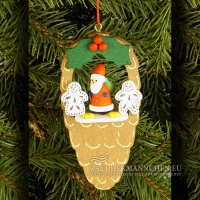 Zapfen mit Nikolaus und Lebkuchen Christbaumschmuck