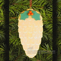 Zapfen mit Ilex Christbaumschmuck