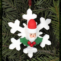 Weisse Schneeflocke Christbaumschmuck Nikolaus
