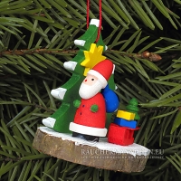 Weihnachtsmann Christbaumschmuck mit Schlitten