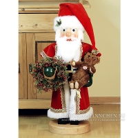 Weihnachtsmann Nussknacker mit "Steiff" Teddy XL