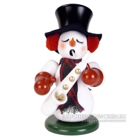 Schneemann R&auml;ucherm&auml;nnchen mit Saxophon