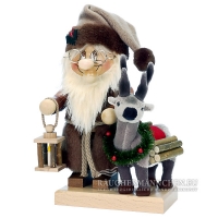 Weihnachtsmann Wichtel Räuchermännchen mit Rentier