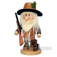 J&auml;ger Wichtel R&auml;ucherm&auml;nnchen mit Flinte und Hund