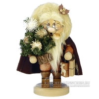 Weihnachtsmann Wichtel R&auml;ucherm&auml;nnchen mit Tannenbaum