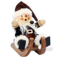 Schlitten Weihnachtsmann R&auml;ucherm&auml;nnchen dunkel