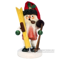 Sportliches Weihnachtsmann R&auml;ucherm&auml;nnchen mit Ski