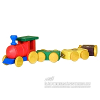 Bunter Geburtstagszug Kerzenhalter mit Lok und Waggons