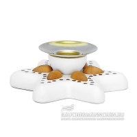Weisser Stern Lebkuchen Kerzenhalter
